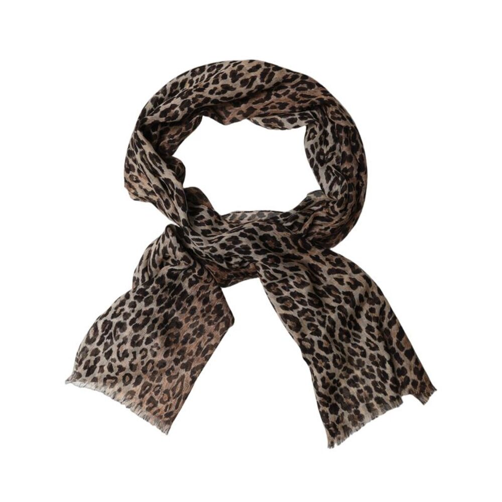 Dolce & Gabbana Brown Leopard Cashmere Shawl Stole Women's Scarf